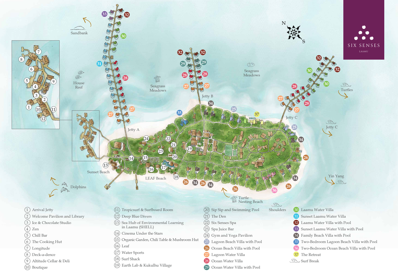 Six Senses Laamu Map